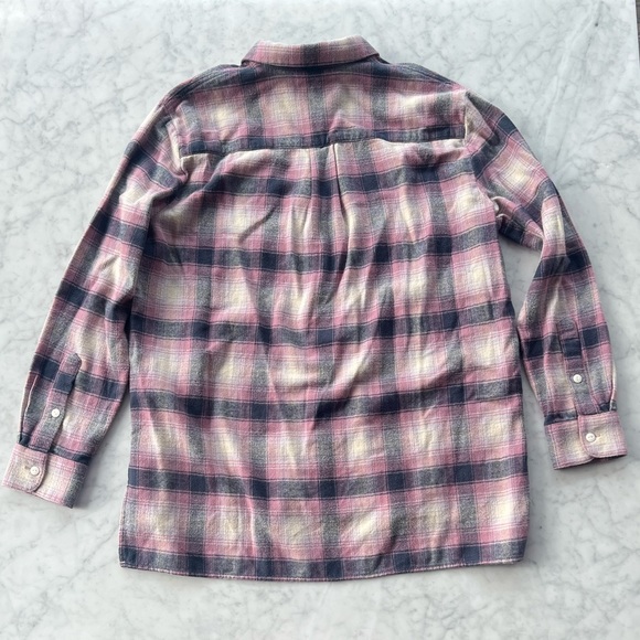 NWT Madewell Flannel Oversized Ex-Boyfriend Shirt in Lenore Plaid Sz Small - Picture 6 of 8